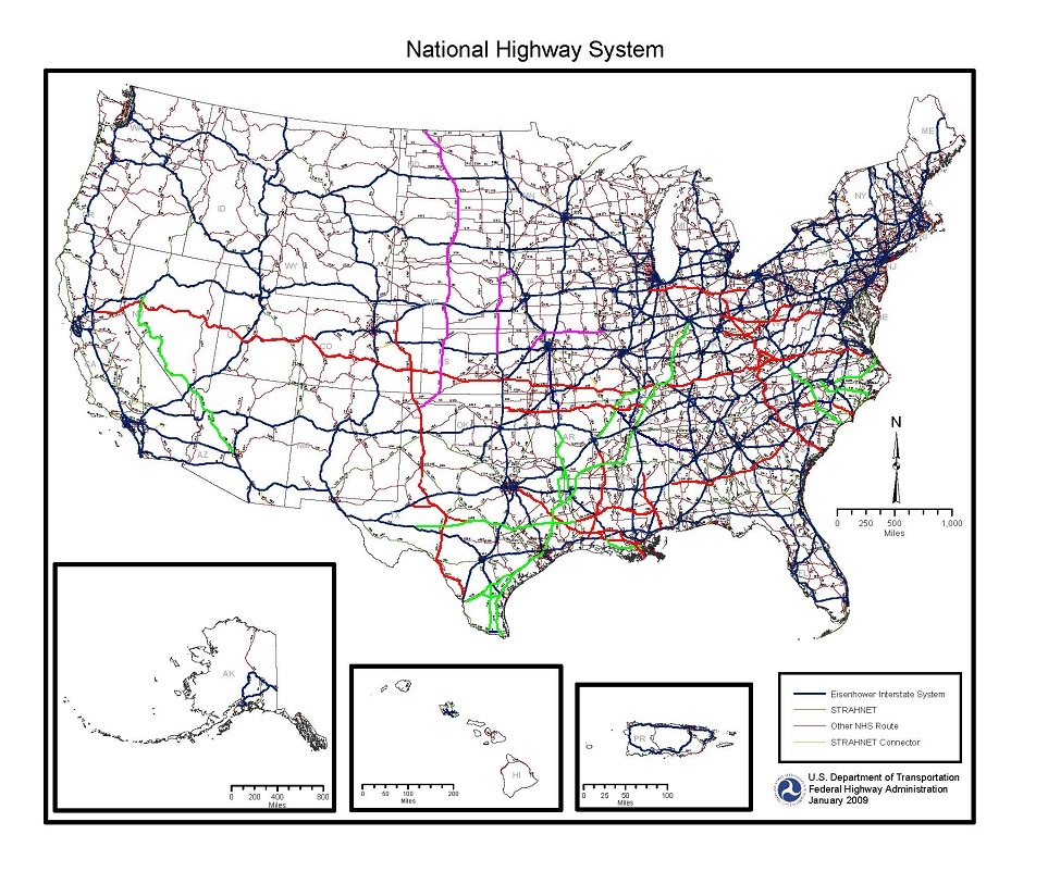 Usa Interstate Highway System Map Future Interstate Corridors 